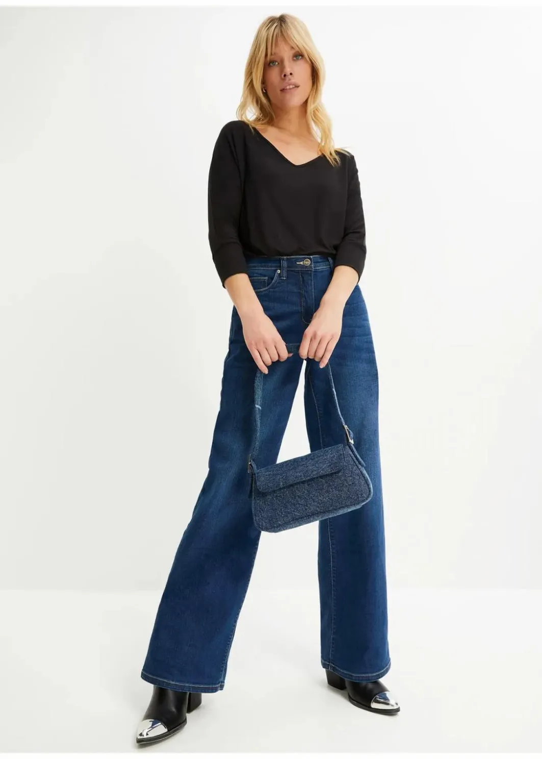 Damen bonprix Nachhaltigere Materialien|Shirts & Tops|Oversized-Shirt aus fließender Viskose