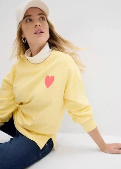 Damen bonprix Sweat|Bekleidung·Blusen & Tuniken|Oversized-Sweatshirt aus Bio-Baumwolle