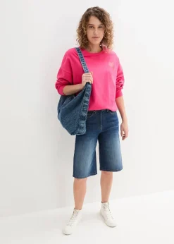 Damen bonprix Sweat|Bekleidung·Blusen & Tuniken|Oversized-Sweatshirt aus Bio-Baumwolle