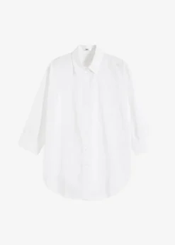 Damen bonprix Bekleidung·Jacken & Mäntel|Blusen & Tuniken|Oversize-Hemd aus Baumwolle mit 3/4 Arm