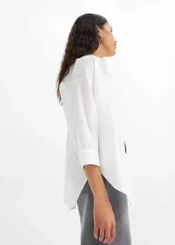 Damen bonprix Bekleidung·Jacken & Mäntel|Blusen & Tuniken|Oversize-Hemd aus Baumwolle mit 3/4 Arm