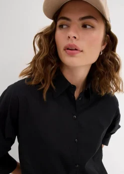 Best Oversize-Hemd aus Baumwolle mit 3/4 Arm Damen Blusen & Tuniken|Bekleidung·Jacken & Mäntel