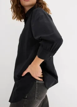 Best Oversize-Hemd aus Baumwolle mit 3/4 Arm Damen Blusen & Tuniken|Bekleidung·Jacken & Mäntel