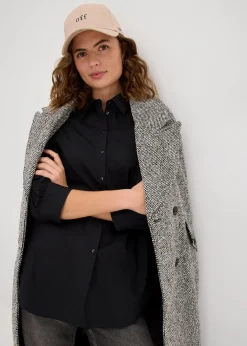 Best Oversize-Hemd aus Baumwolle mit 3/4 Arm Damen Blusen & Tuniken|Bekleidung·Jacken & Mäntel
