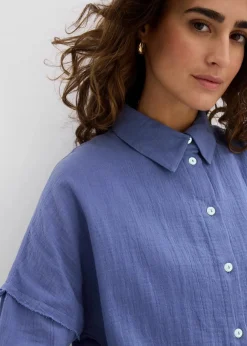 Damen bonprix Blusen & Tuniken|Zweiteiler & Sets|Oversize-Hemd aus luftigem Musselin