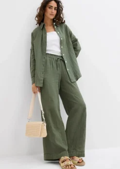 Oversize-Hemd aus luftigem Musselin Damen Bekleidung·Jacken & Mäntel|Zweiteiler & Sets
