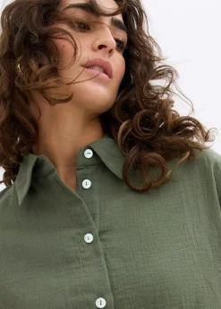 Oversize-Hemd aus luftigem Musselin Damen Bekleidung·Jacken & Mäntel|Zweiteiler & Sets