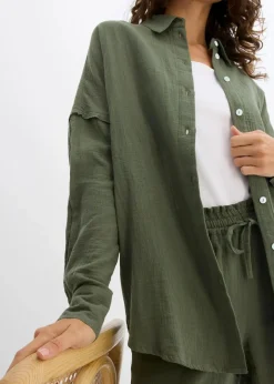 Oversize-Hemd aus luftigem Musselin Damen Bekleidung·Jacken & Mäntel|Zweiteiler & Sets