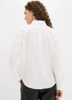 Hot Oversize-Hemd mit Kontrast Tasche Damen Bekleidung·Jacken & Mäntel|Blusen & Tuniken