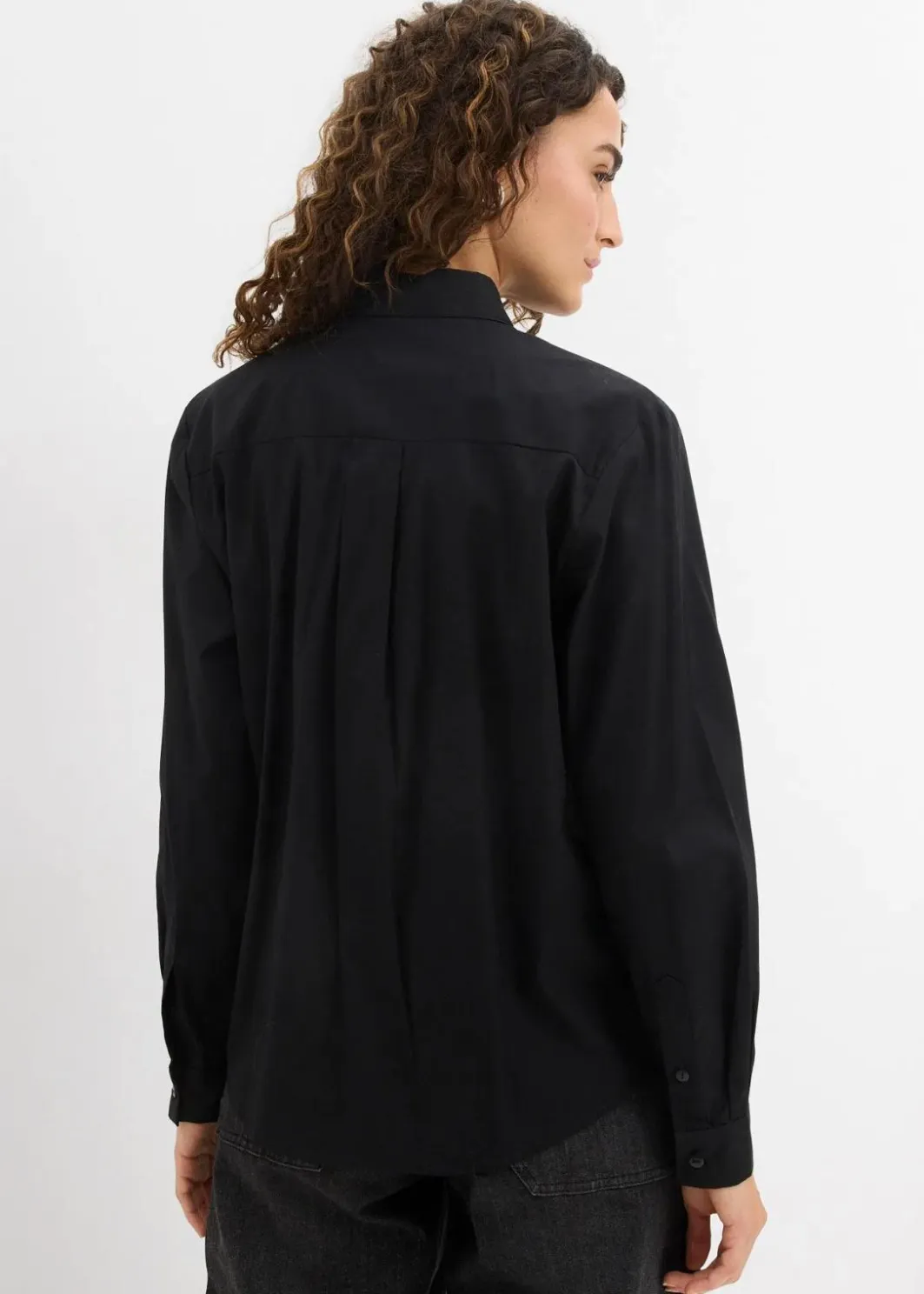 Damen bonprix Blusen & Tuniken|Bekleidung·Jacken & Mäntel|Oversize-Hemd mit Kontrast Tasche
