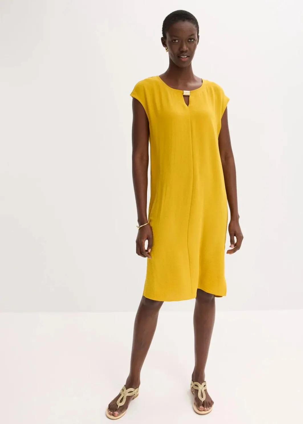 Hot Oversize-Kleid aus strukturiertem Crêpe Damen Kleider|Bekleidung·Pullover & Strickjacken