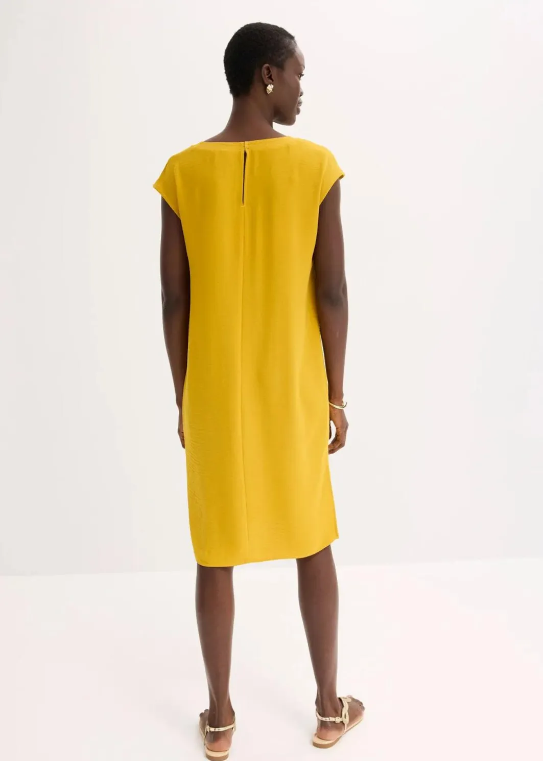 Hot Oversize-Kleid aus strukturiertem Crêpe Damen Kleider|Bekleidung·Pullover & Strickjacken