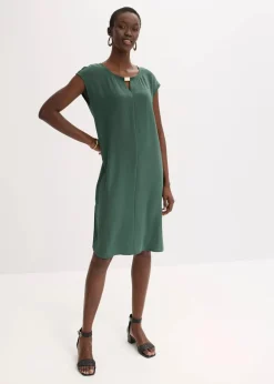 Damen bonprix Bekleidung·Pullover & Strickjacken|Kleider|Oversize-Kleid aus strukturiertem Crêpe