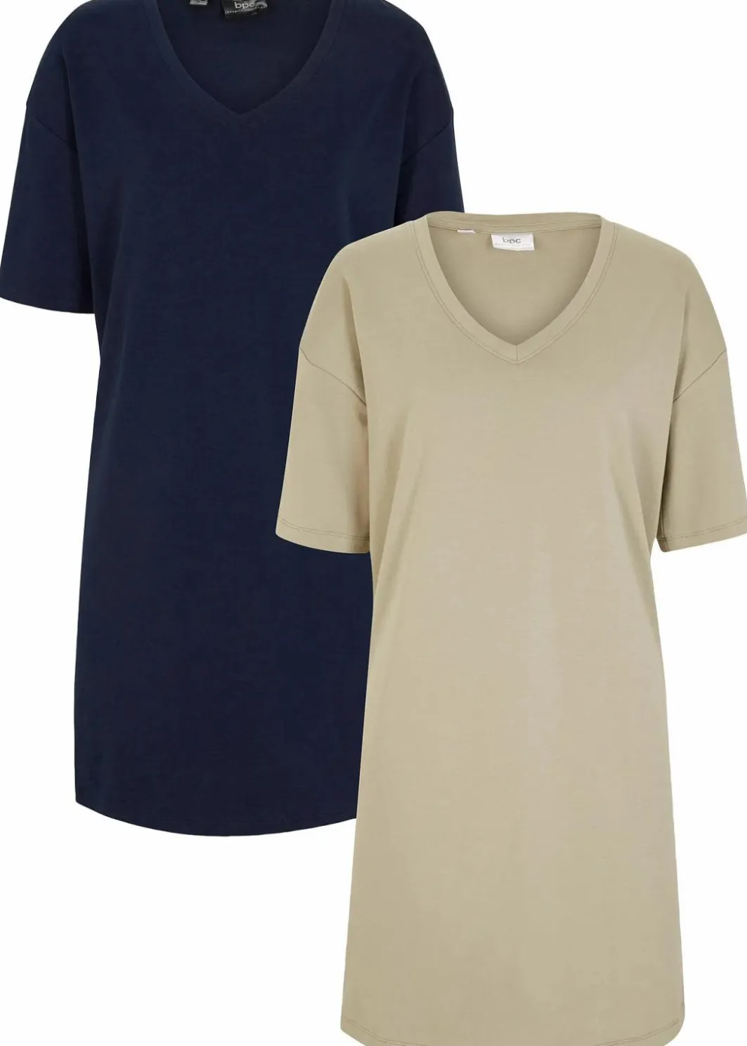 Best Oversize-Kleid mit aus reiner Baumwolle (2er Pack) Damen Kleider|Basics