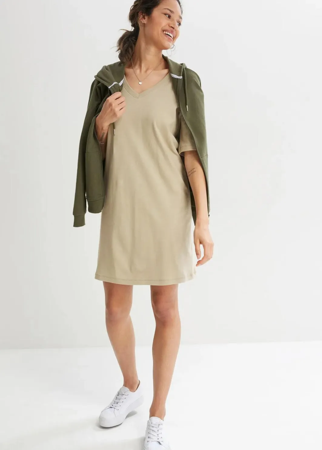 Best Oversize-Kleid mit aus reiner Baumwolle (2er Pack) Damen Kleider|Basics