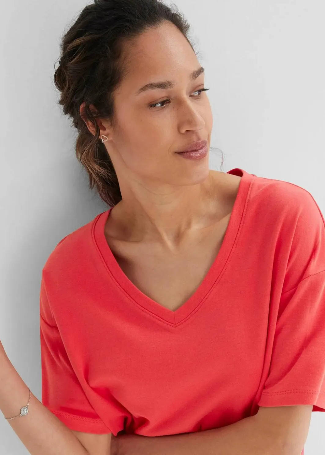 Damen bonprix Kleider|Basics|Oversize-Kleid mit aus reiner Baumwolle (2er Pack)