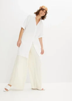 Damen bonprix Bekleidung·Jacken & Mäntel|Blusen & Tuniken|Oversize-Longbluse aus softem Musselin
