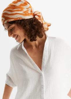 Damen bonprix Bekleidung·Jacken & Mäntel|Blusen & Tuniken|Oversize-Longbluse aus softem Musselin