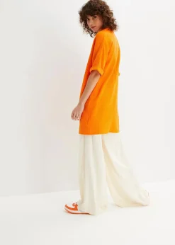 Damen bonprix Blusen & Tuniken|Bekleidung·Jacken & Mäntel|Oversize-Longbluse aus softem Musselin