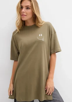 New Oversize-Longshirt aus reiner Bio-Baumwolle Damen Nachhaltigere Materialien|Shirts & Tops