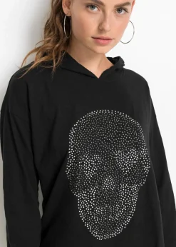 Outlet Oversize-Longshirt mit Kapuze Damen Shirts & Tops