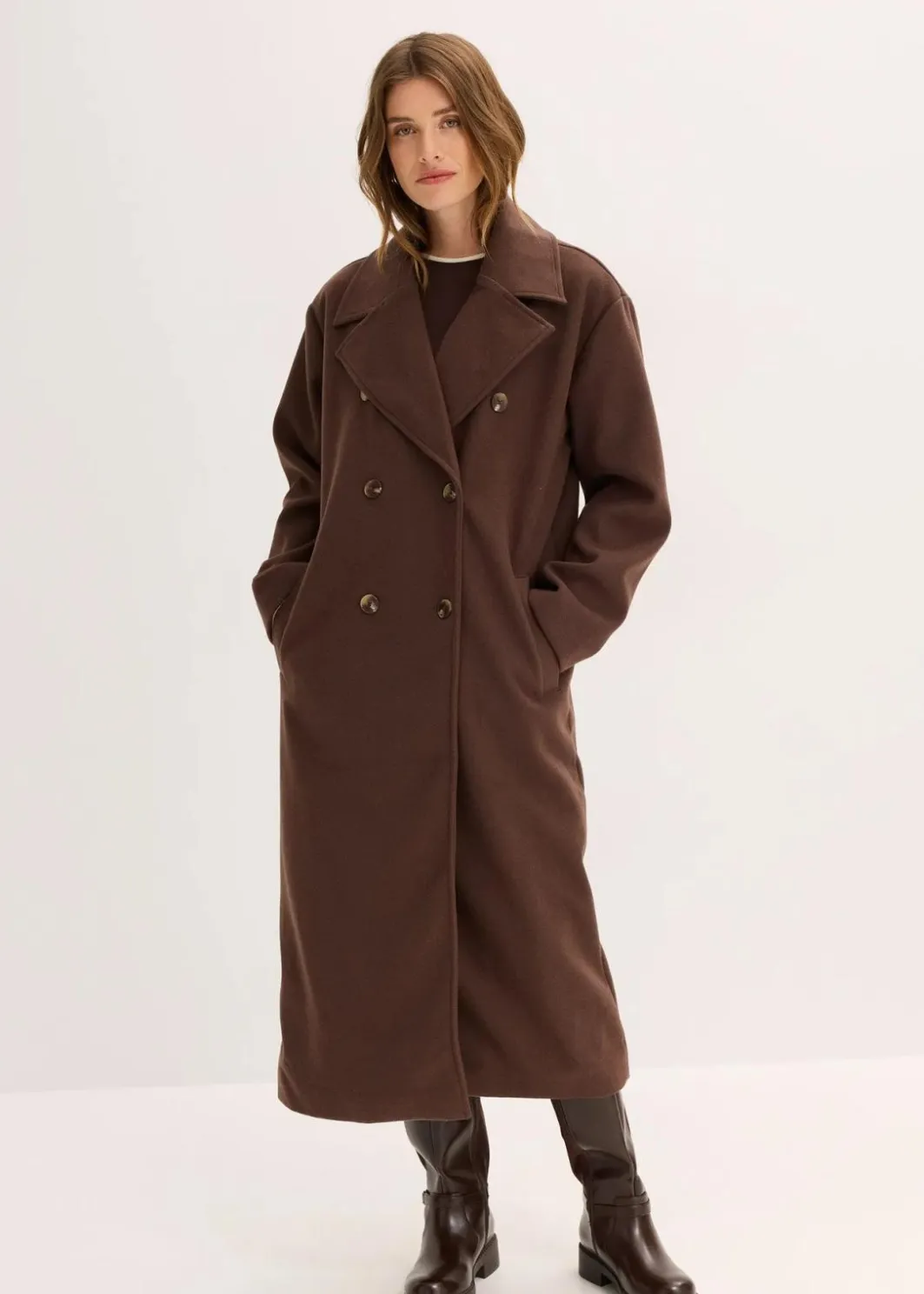 Discount Oversize-Mantel in Wolloptik Damen Jacken & Mäntel|Bekleidung·Hosen
