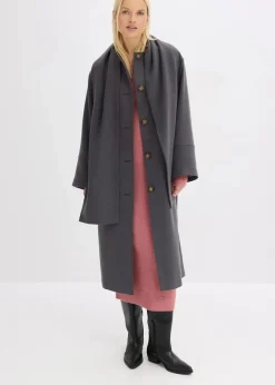 Sale Oversize-Mantel mit zwei dezenten Nahttaschen Damen Bekleidung·Hosen|Jacken & Mäntel