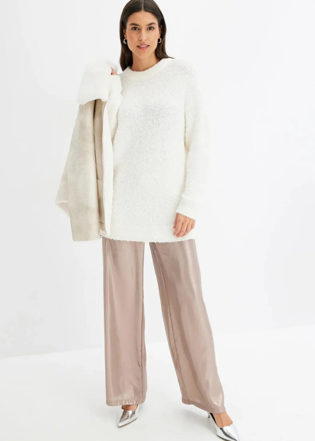 Damen bonprix Bekleidung·Umstandsmode|Strickmode|Oversize-Pullover aus Flauschgarn