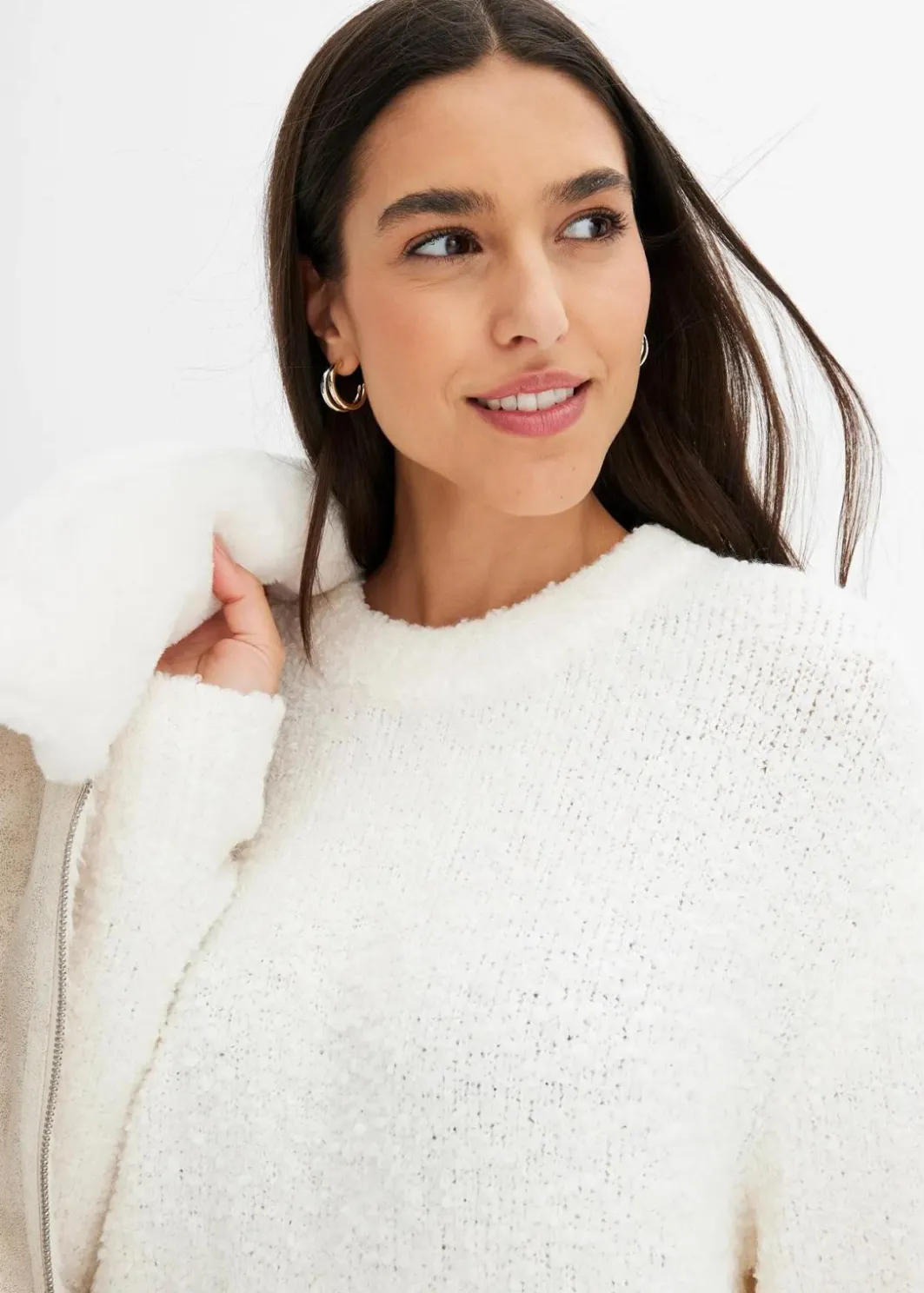 Damen bonprix Bekleidung·Umstandsmode|Strickmode|Oversize-Pullover aus Flauschgarn