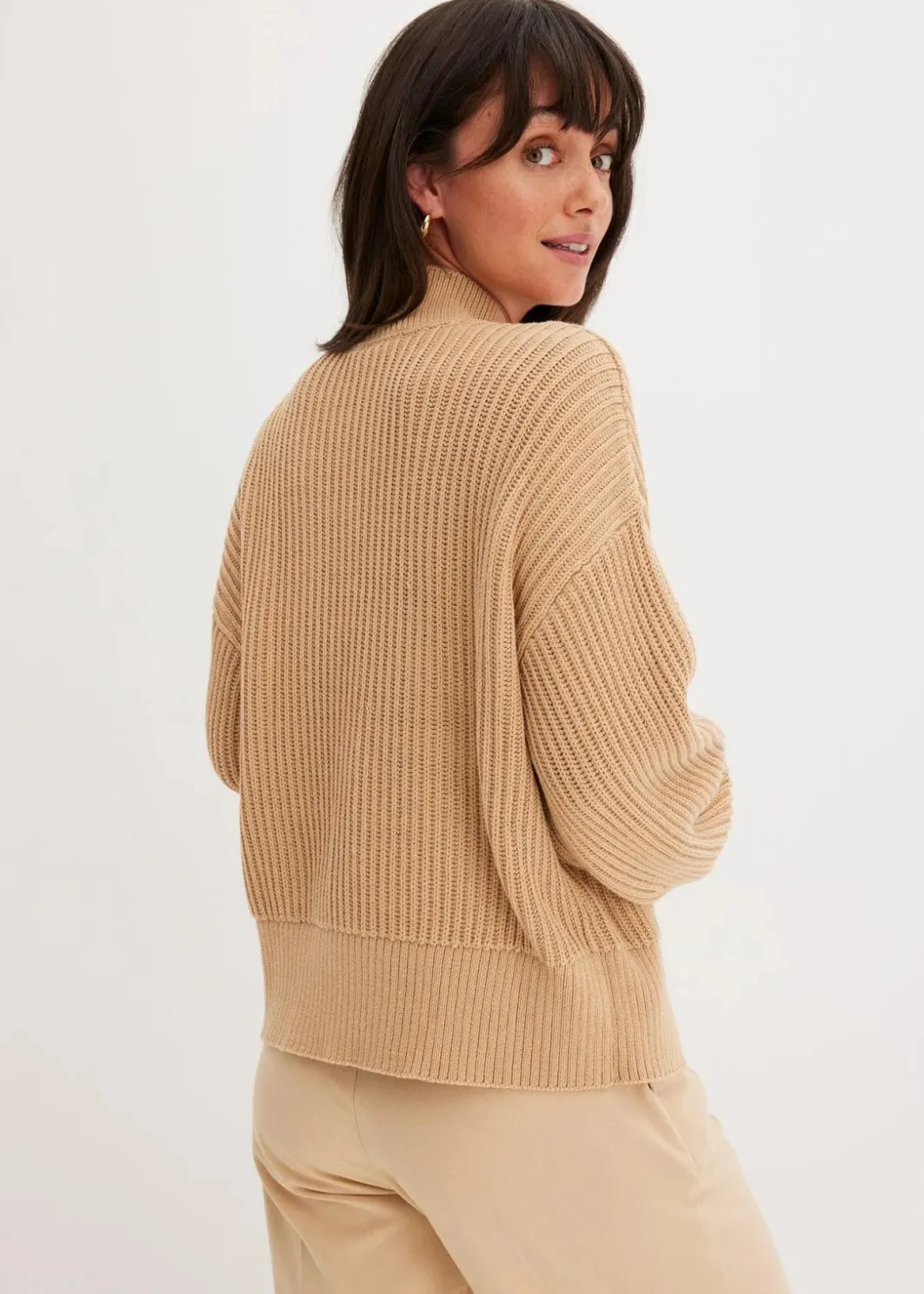 Damen bonprix Bekleidung·Umstandsmode|Bekleidung·Jeans|Oversize-Pullover aus reiner Baumwolle