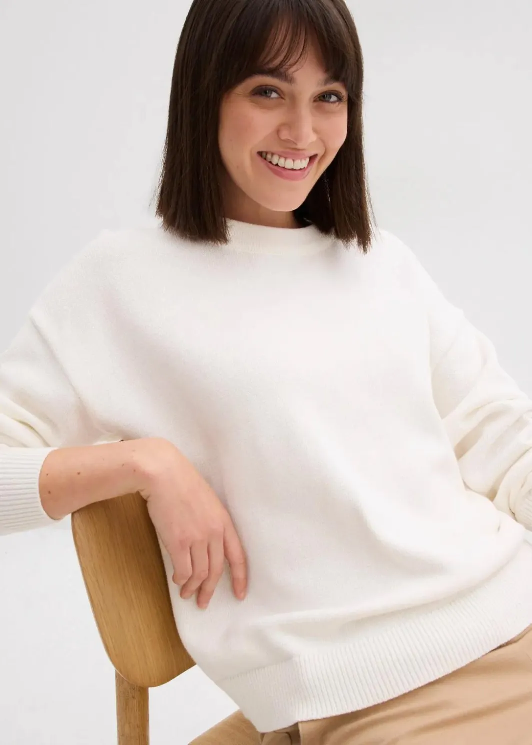 Discount Oversize-Pullover aus reiner Baumwolle Damen Bekleidung·Umstandsmode|Strickmode