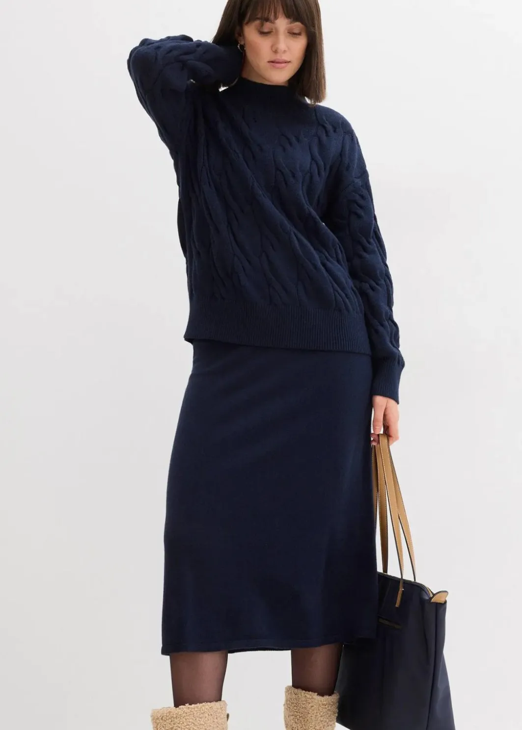 Outlet Oversize-Pullover aus softem Viskose-Mix Damen Bekleidung·Umstandsmode|Strickmode