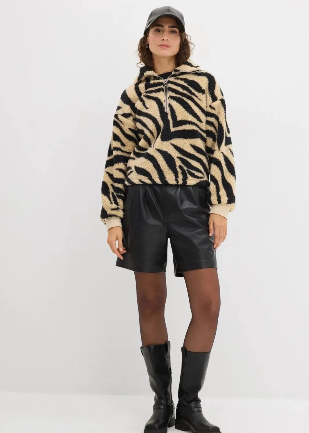 Damen bonprix Bekleidung·Umstandsmode|Bekleidung·Jeans|Oversize-Pullover aus Teddyfleece