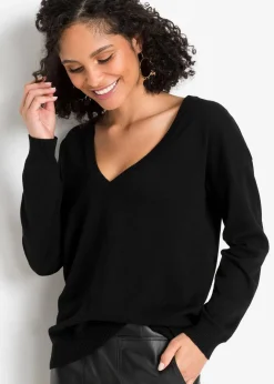 Damen bonprix Bekleidung·Umstandsmode|Strickmode|Oversize-Pullover aus Viskose- mix