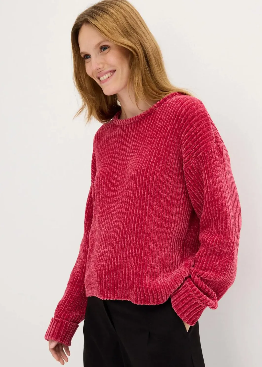 Damen bonprix Strickmode|Nachhaltigere Materialien|Oversize-Pullover aus weichem Chenille