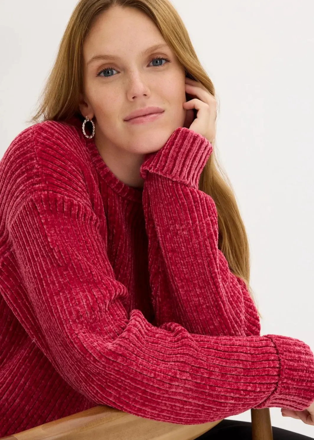 Damen bonprix Strickmode|Nachhaltigere Materialien|Oversize-Pullover aus weichem Chenille