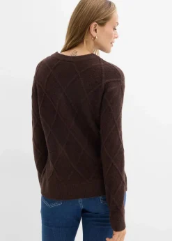 Damen bonprix Bekleidung·Umstandsmode|Pullover & Strickjacken|Oversize-Pullover aus Zopfstrick