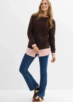 Damen bonprix Bekleidung·Umstandsmode|Pullover & Strickjacken|Oversize-Pullover aus Zopfstrick