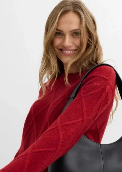 Damen bonprix Bekleidung·Umstandsmode|Pullover & Strickjacken|Oversize-Pullover aus Zopfstrick