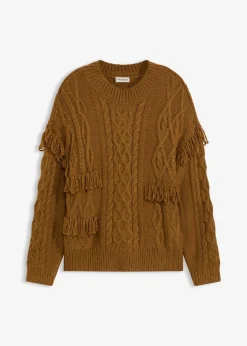 New Oversize-Pullover mit Fransen Damen Bekleidung·Umstandsmode|Bekleidung·Jeans