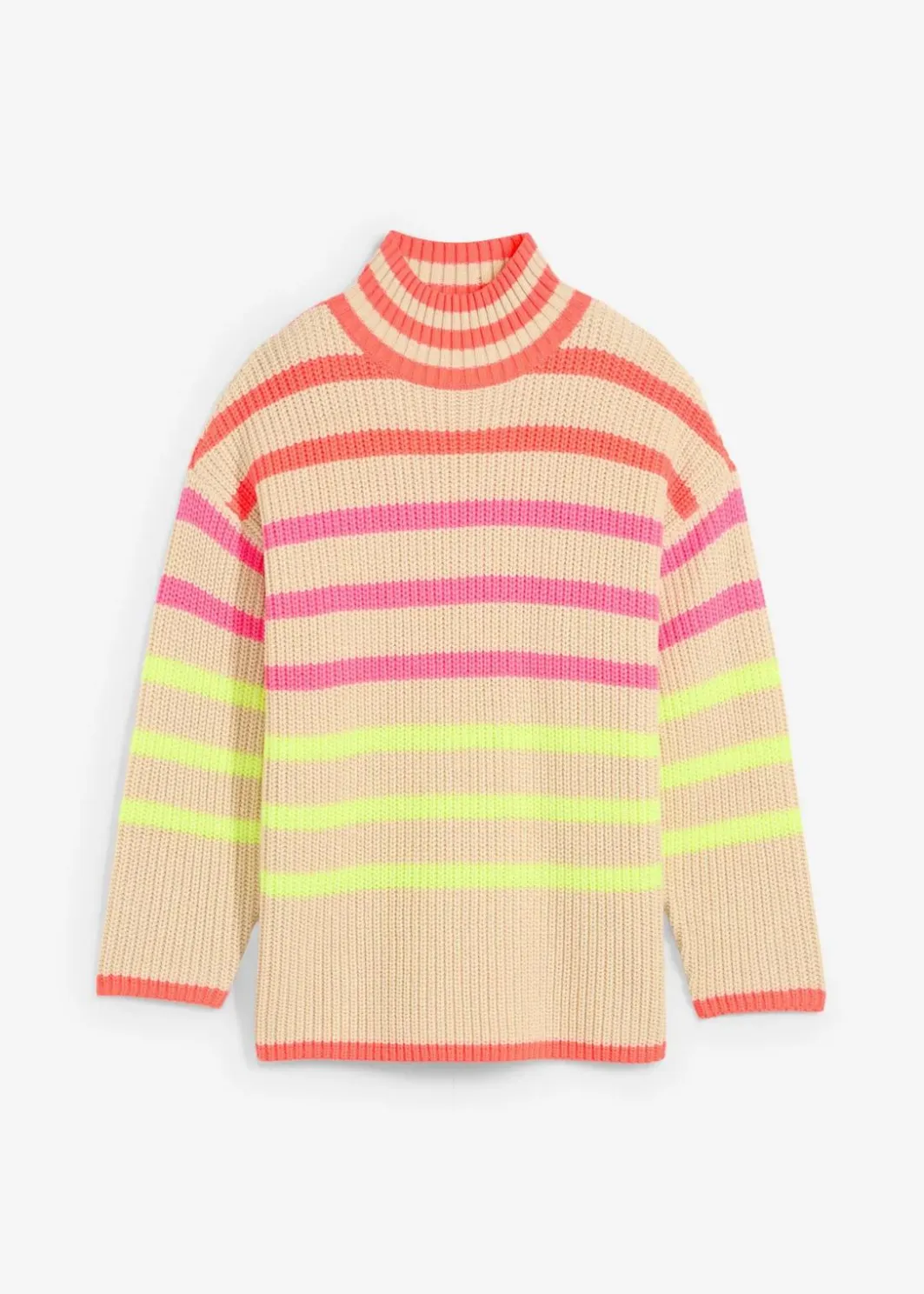 Damen bonprix Bekleidung·Umstandsmode|Bekleidung·Jeans|Oversize-Pullover mit Neonstreifen