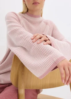Damen bonprix Bekleidung·Umstandsmode|Strickmode|Oversize-Pullover mit Stehkragen