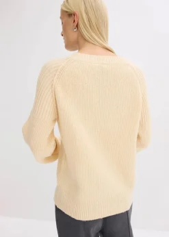 Damen bonprix Bekleidung·Umstandsmode|Strickmode|Oversize-Pullover mit V-Ausschnitt