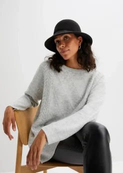 Online Oversize-Pullover mit Zopfmuster Damen Bekleidung·Umstandsmode|Bekleidung·Jeans