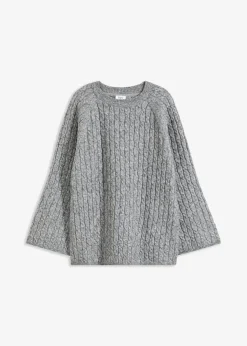 Damen bonprix Bekleidung·Umstandsmode|Bekleidung·Jeans|Oversize-Pullover mit Zopfmuster