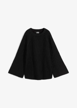 Damen bonprix Bekleidung·Umstandsmode|Bekleidung·Jeans|Oversize-Pullover mit Zopfmuster