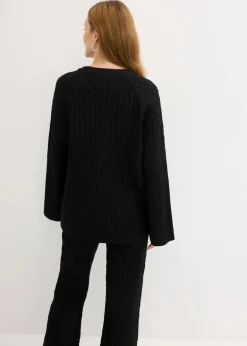 Damen bonprix Bekleidung·Umstandsmode|Bekleidung·Jeans|Oversize-Pullover mit Zopfmuster
