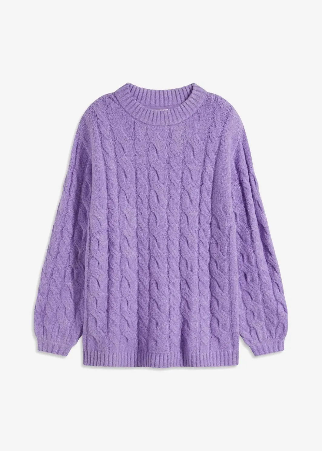 Damen bonprix Pullover & Strickjacken|Strickmode|Oversize-Pullover mit Zopfmuster