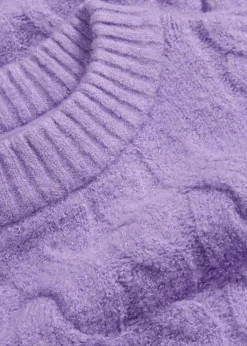 Damen bonprix Pullover & Strickjacken|Strickmode|Oversize-Pullover mit Zopfmuster