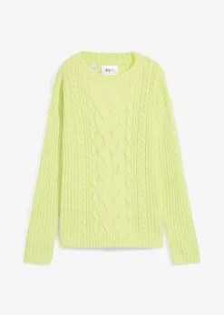 Damen bonprix Bekleidung·Umstandsmode|Strickmode|Oversize-Pullover mit Zopfmuster